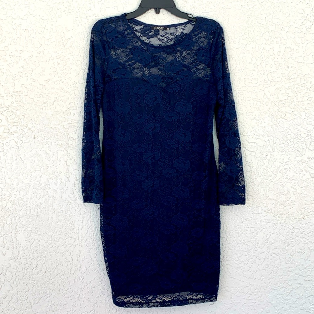 Incity lacy lined dress European size 48,size 8 or 10 us